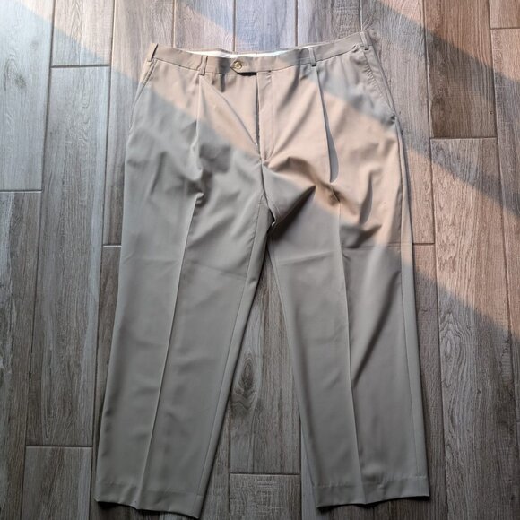 Claiborne 100% wool men's dress pants - Tan 44 - Picture 1 of 6